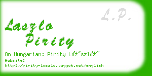 laszlo pirity business card